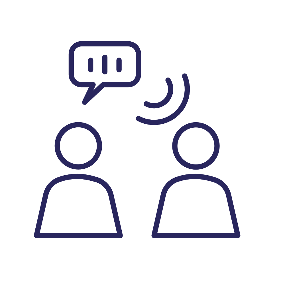 Icône illustrant l’écoute et l’accompagnement des professionnels de la filière viticole.